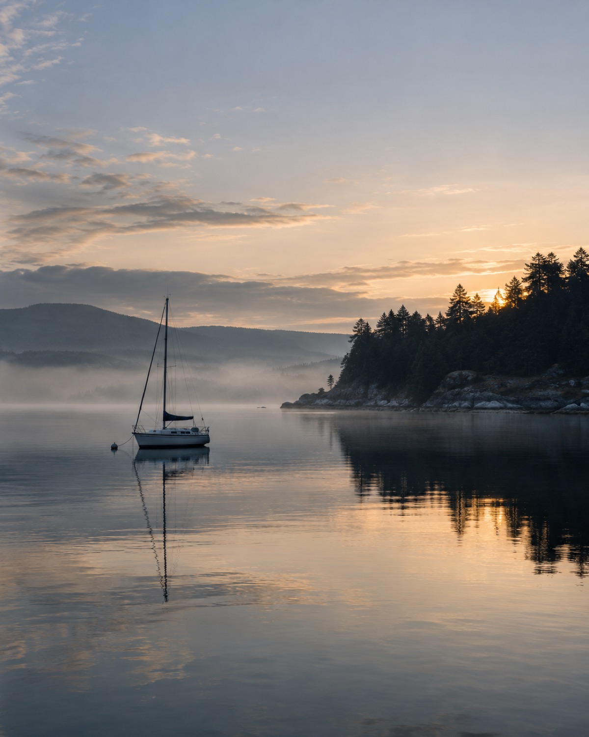 A calm bay at first light